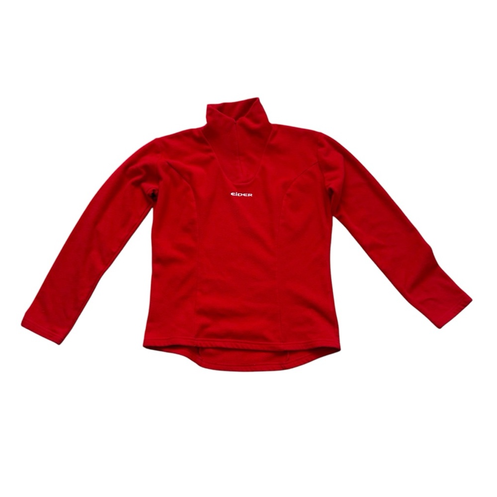 Eider Fleece Jacket Quarter Zip Women’s 40 Red Ski Outdoors Full Zip Mock Neck